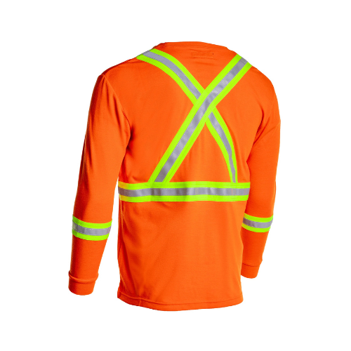 Women's Flame-Resistant 6.4oz Long Sleeve Safety T-shirt-Back