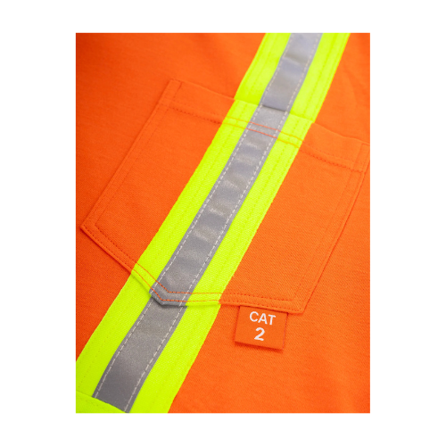 Women's Flame-Resistant 6.4oz Long Sleeve Safety T-shirt-Pocket Detail