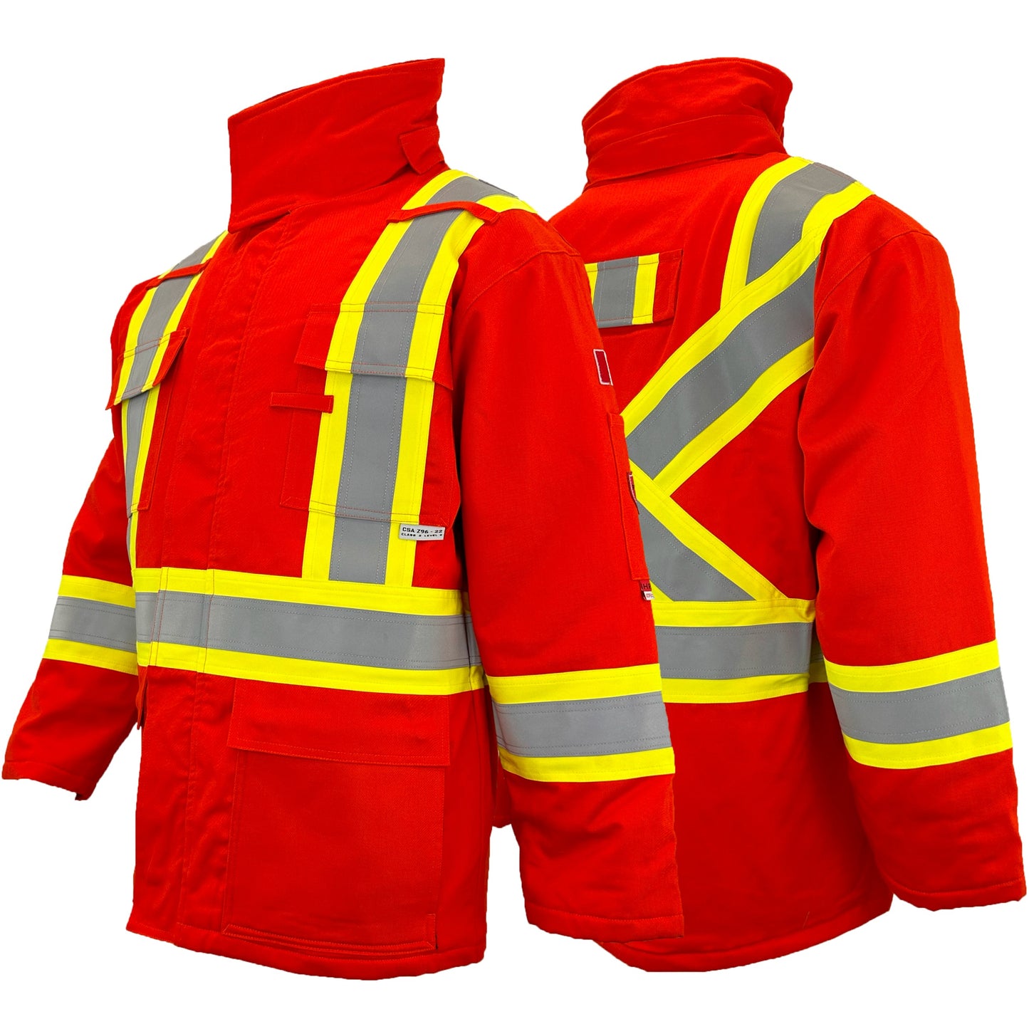 Atlas Workwear - Guardian® FR/AR Hi-Vis Parkas with 4” Striping - Orange