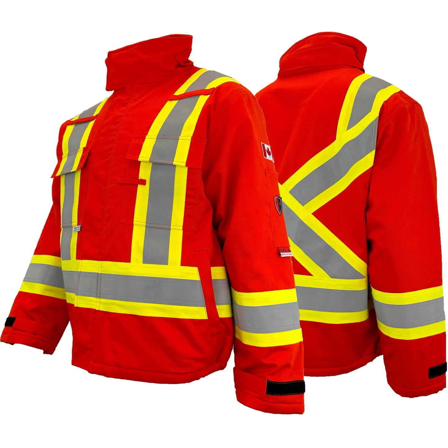 Atlas Workwear - Guardian® FR/AR Hi-Vis Bomber Jacket with 4" Striping - Orange