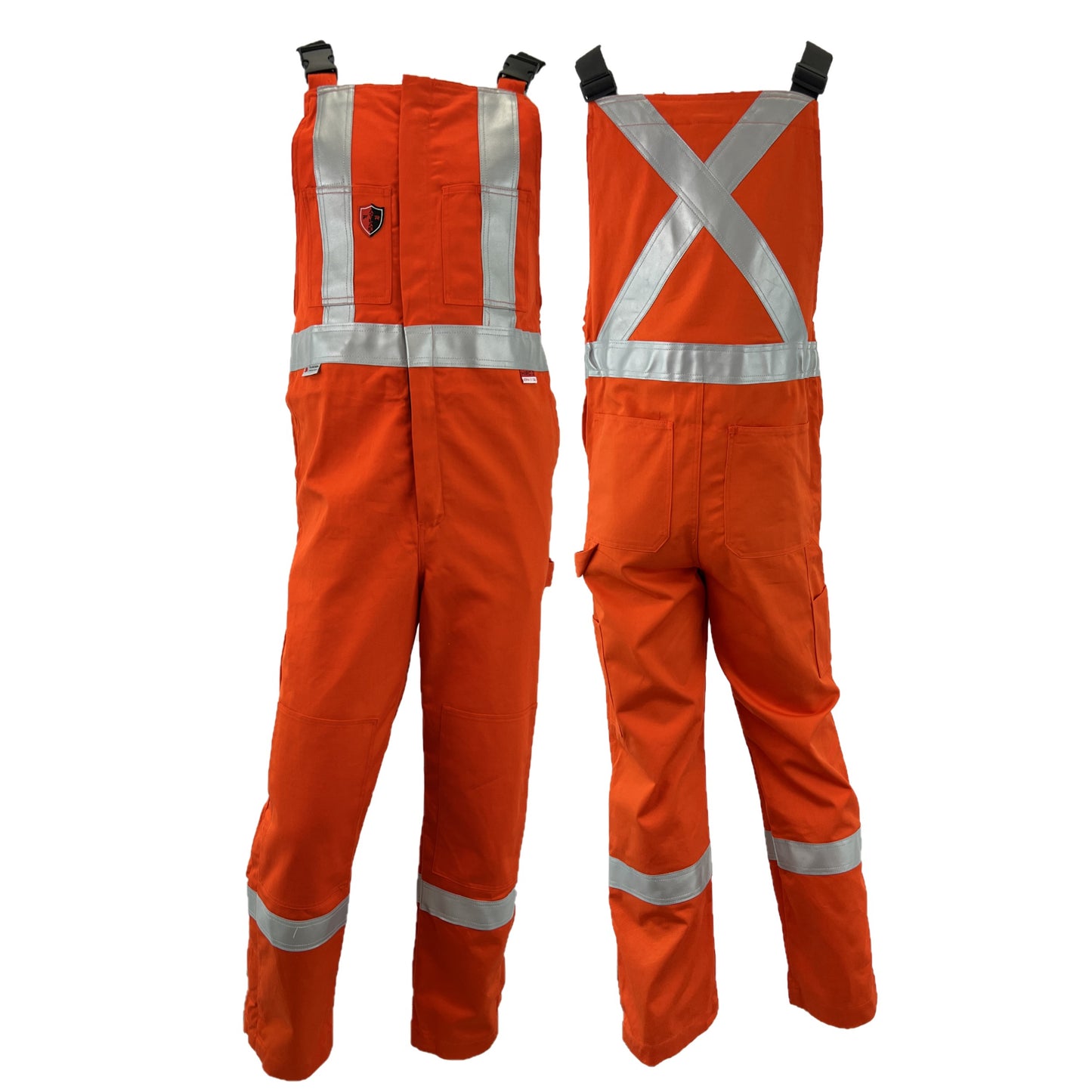 Atlas Workwear - Guardian® FR/AR Hi-Vis Summer Bibs with 2" Striping - Orange