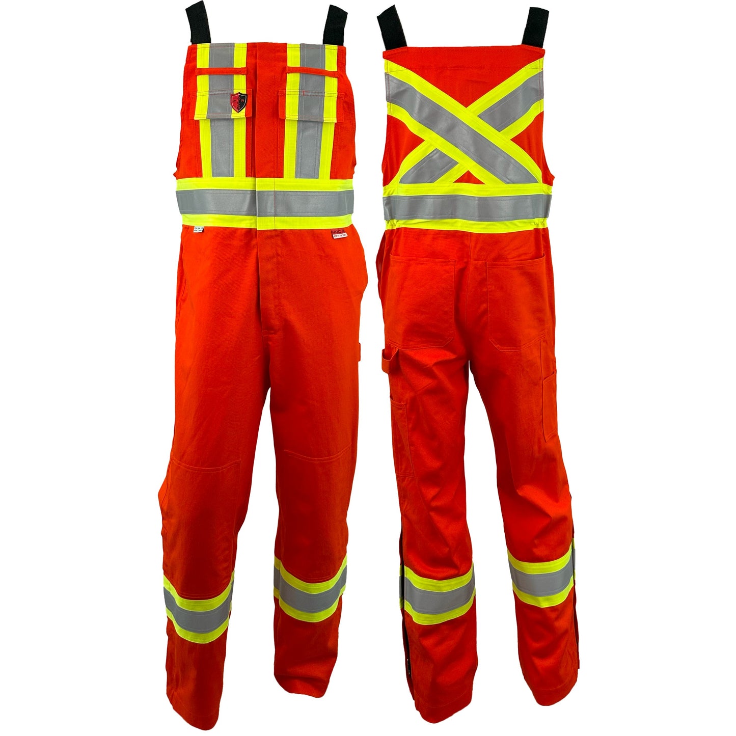Atlas Workwear - Guardian® FR/AR Hi-Vis Summer Bibs with 4" Striping - Orange