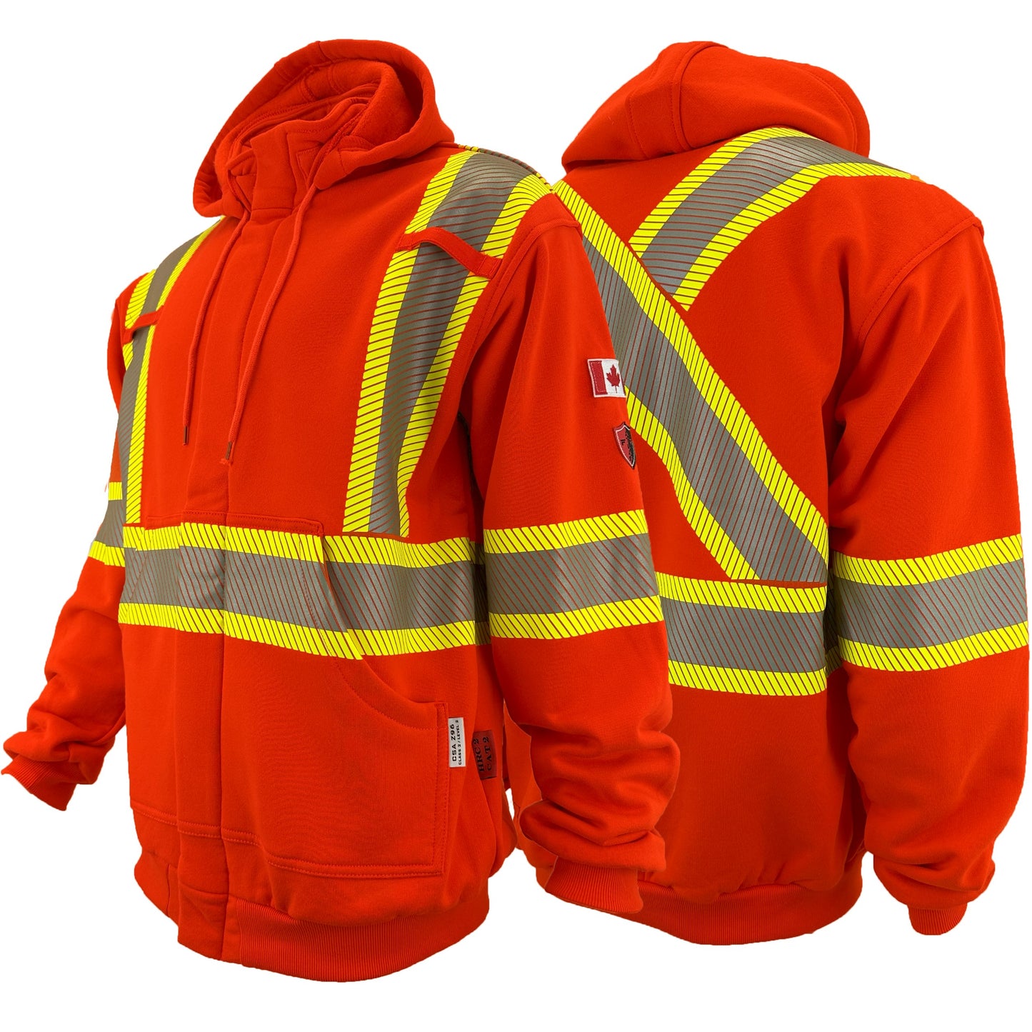 Atlas Workwear - Guardian® FR/AR Hi-Vis Zip-up Hoodies - Orange