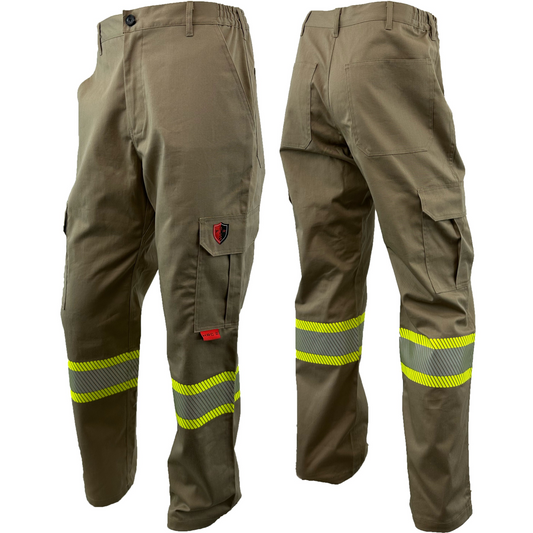 Atlas Guardian FR/AR Cargo Pants with 4" Segmented Striping - Khaki
