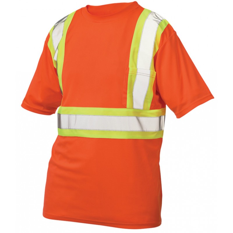 Hi-Vis Mesh Short Sleeve T-Shirt-Orange-Front