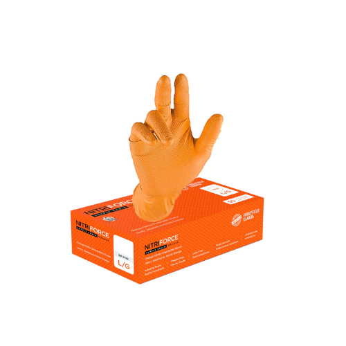 NitriForce Supply Chain Textured Nitrile Disposable Gloves (Case of 500 Gloves)