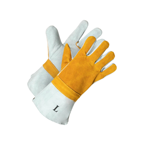 Gold Welders Premium Grade Split Leather Welding Gloves - Grey