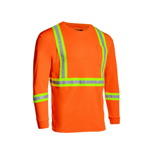 Women's Flame-Resistant 6.4oz Long Sleeve Safety T-shirt-Front