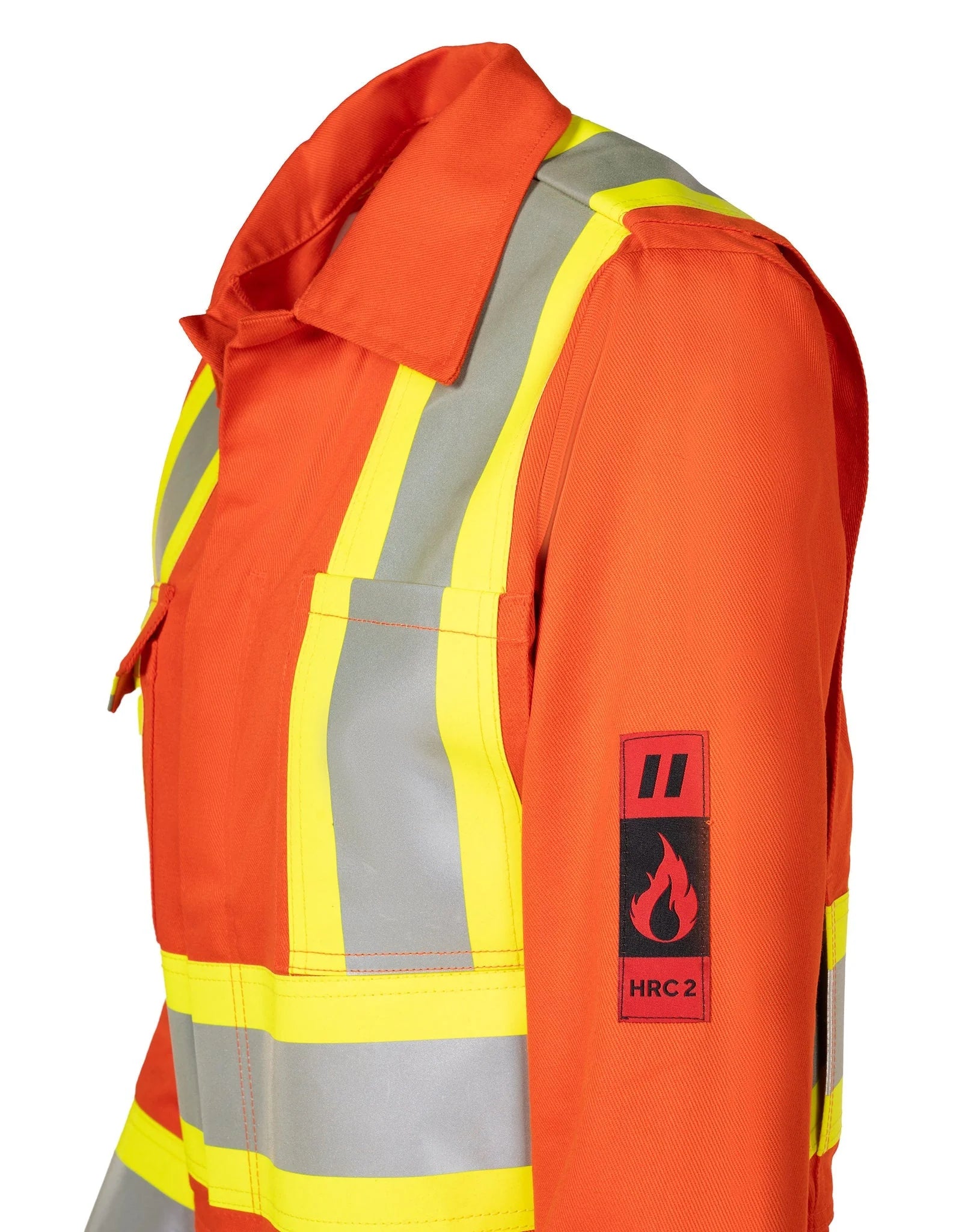 Forcefield orange safety coverall with reflective stripes-HRC-2