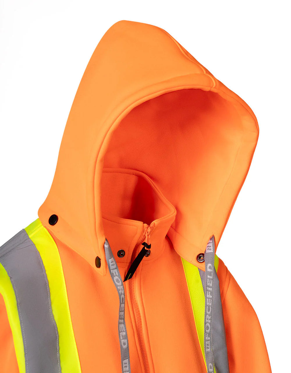 Women's Hi Vis Safety Hoodie with Detachable Hood Detail
