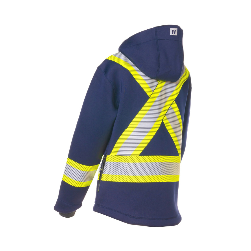 Women's Safety Zip-Up Softshell Hoodie Back View
