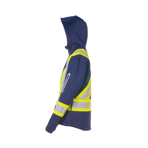 Women's Safety Zip-Up Softshell Hoodie Side View