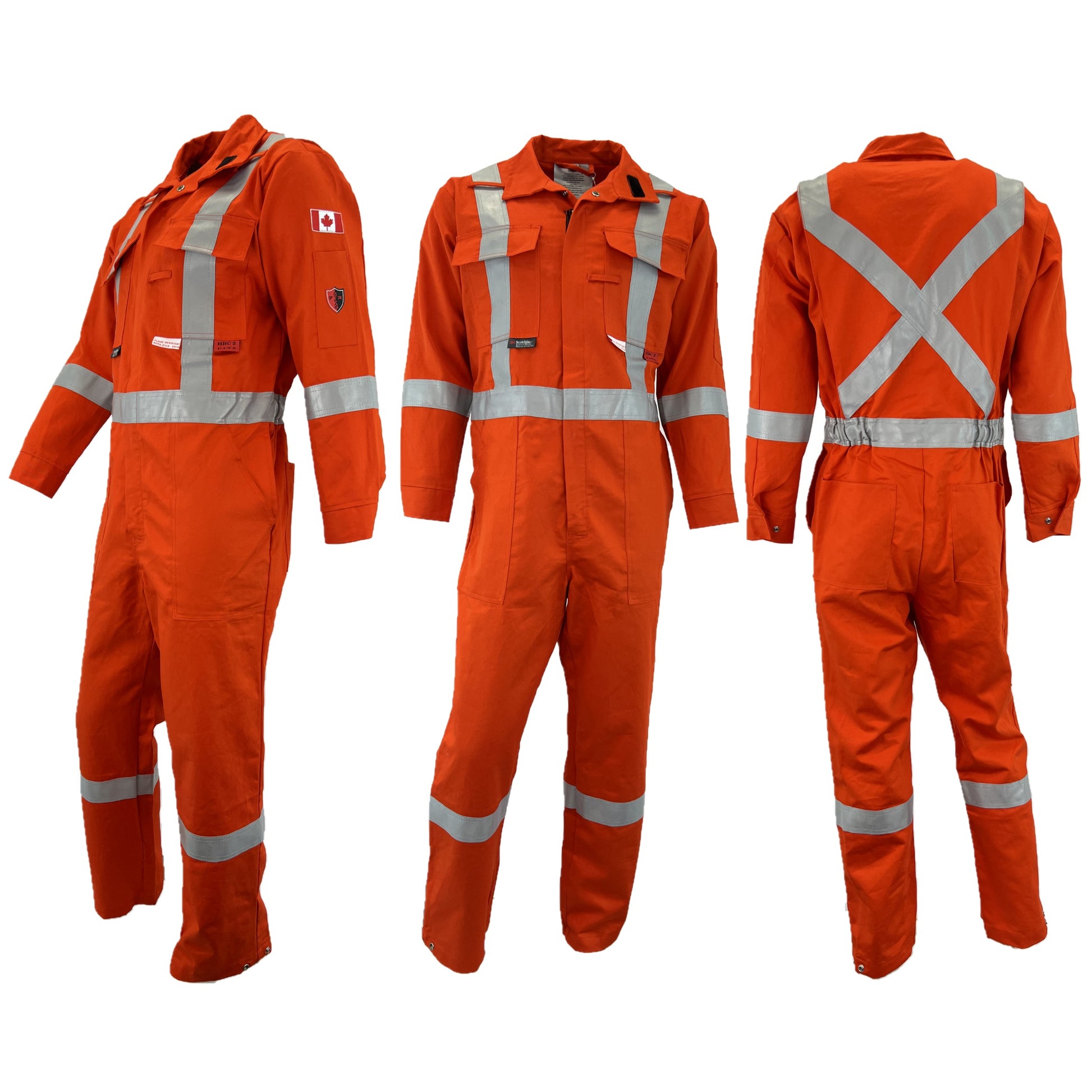 Atlas Workwear - Guardian® FR/AR Hi-Vis Coveralls with 2" Striping - Orange