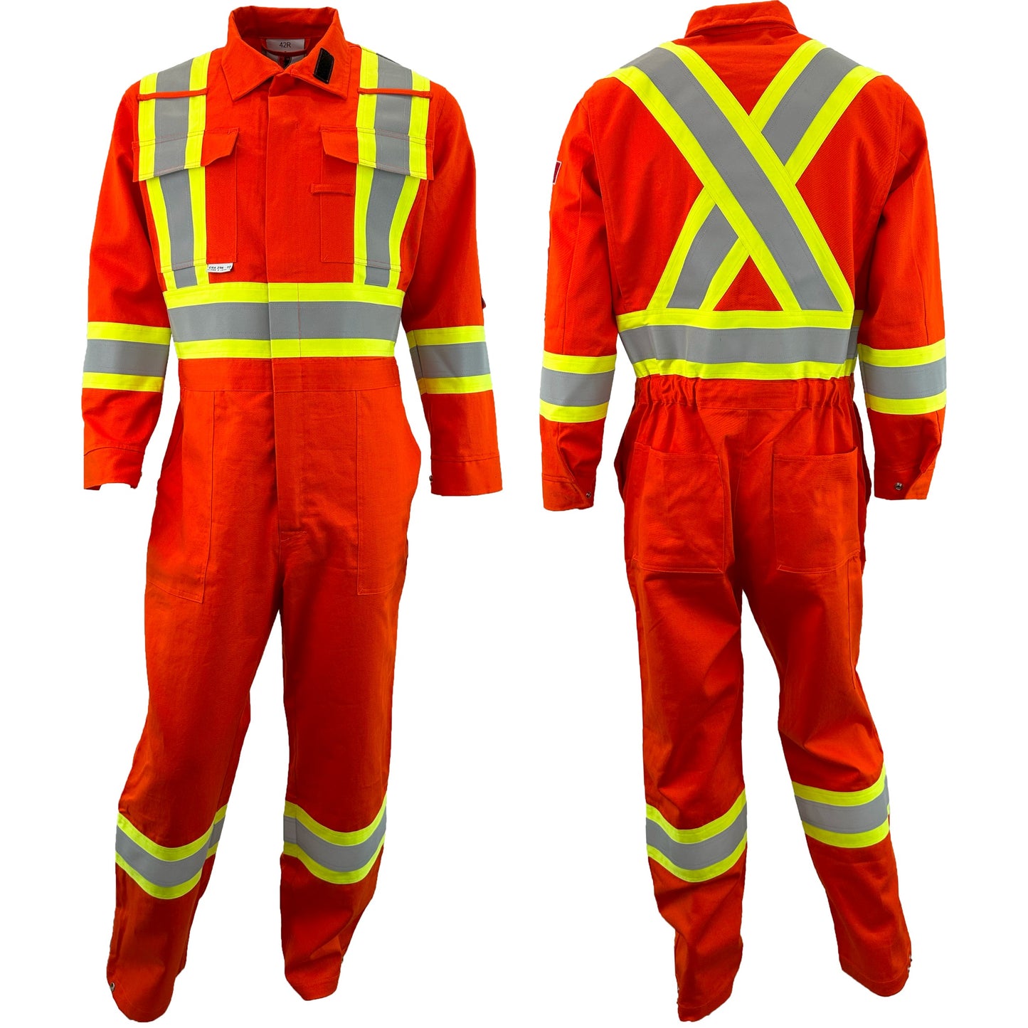 Atlas Workwear - Guardian® FR/AR Hi-Vis Coveralls with 4" Striping - Orange