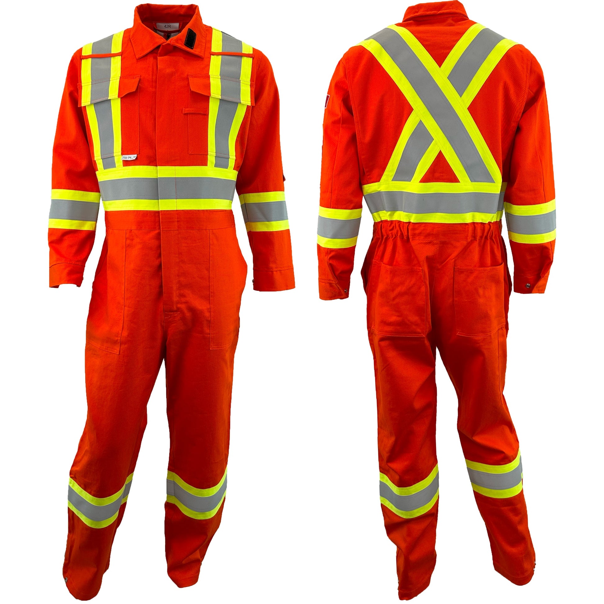 Atlas Workwear - Guardian® FR/AR Hi-Vis Coveralls with 4" Striping - Orange