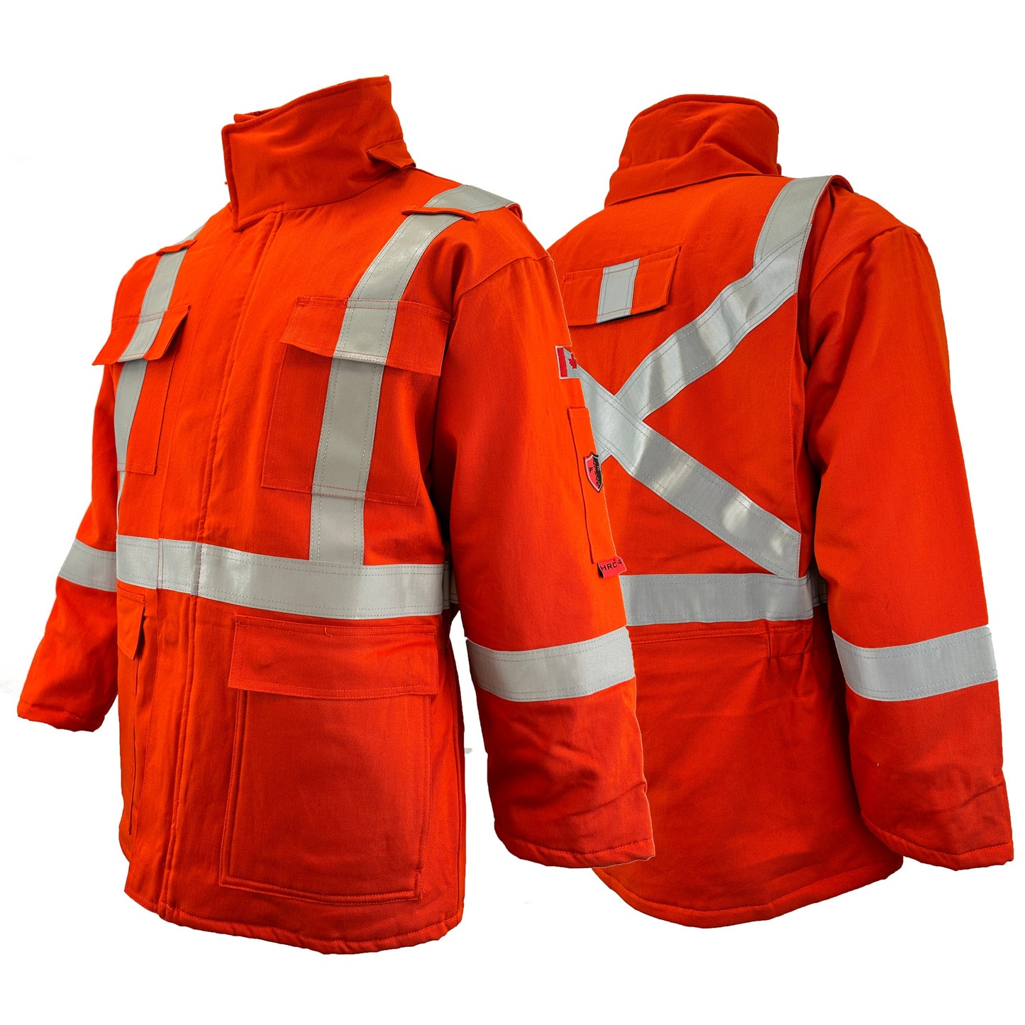 Atlas Workwear - Guardian® FR/AR Hi-Vis Parkas with 2” Striping - Orange