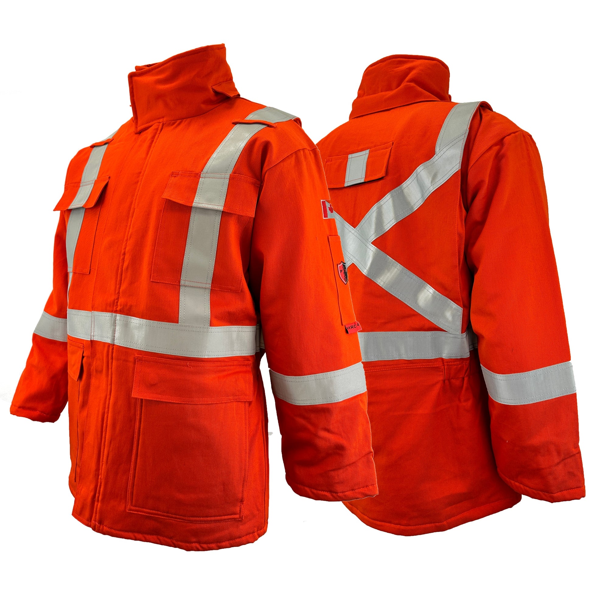 Atlas Workwear - Guardian® FR/AR Hi-Vis Parkas with 2” Striping - Orange